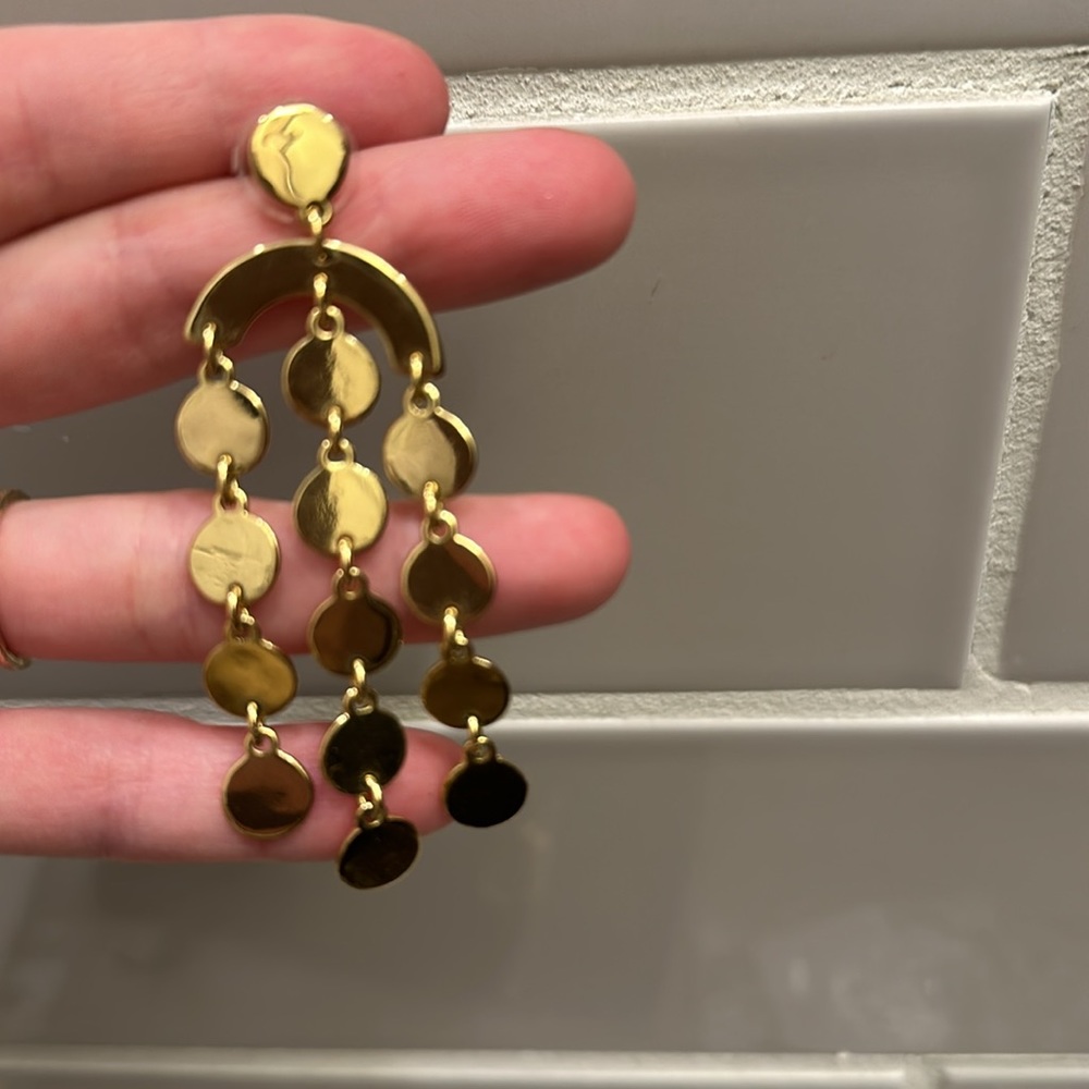 J.Crew Gold Dangle Statement Earring - image 3